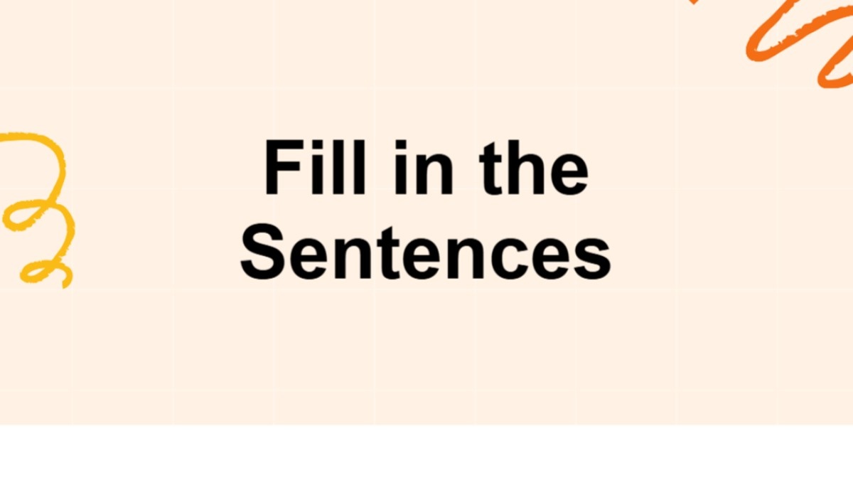 Fill in the Sentences Presentation Template