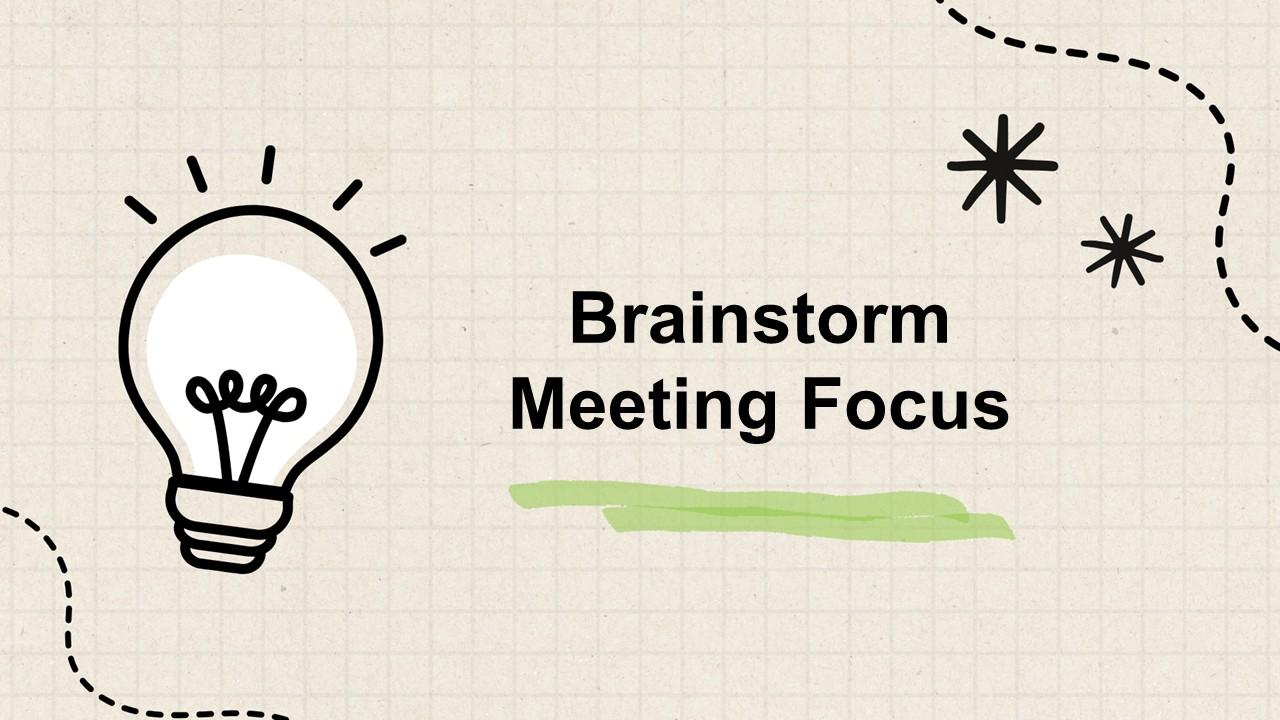 Brainstorm Meeting Focus Meeting Template