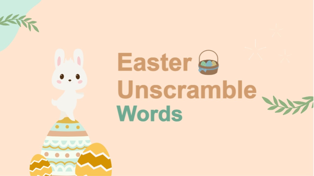 Easter Unscramble Words Presentation Templates