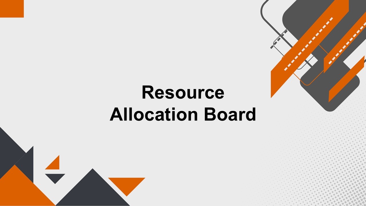 Resource Allocation Board Presentation Template