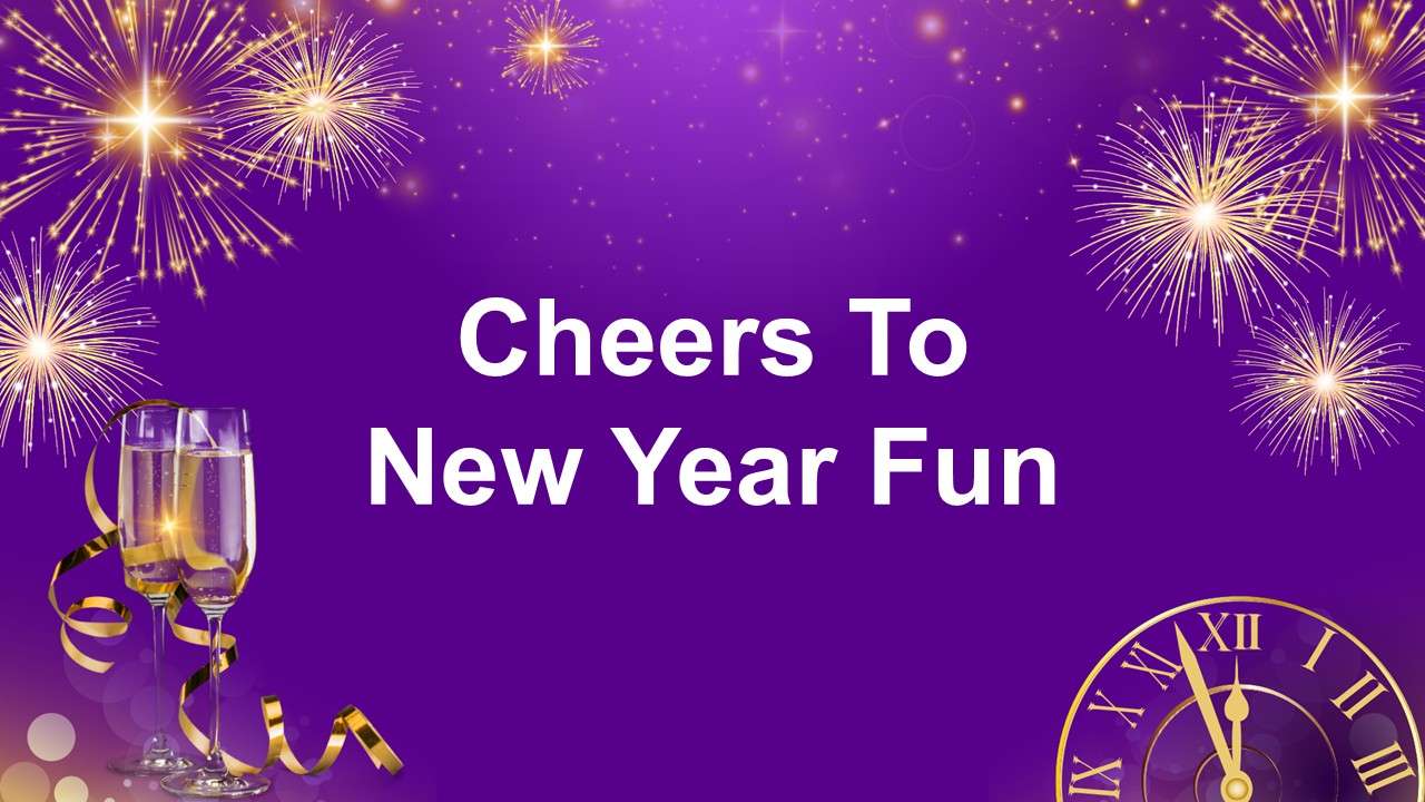 Cheers To New Year Fun Presentation Template