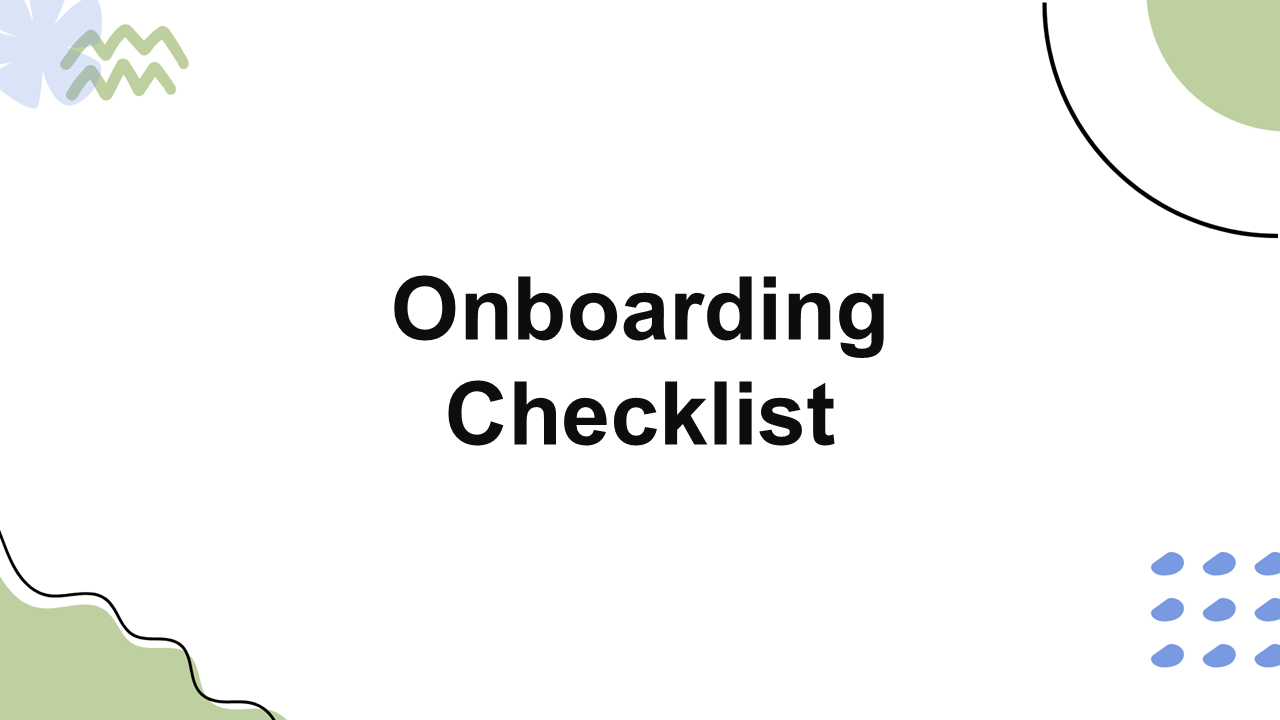 Onboarding Checklist Presentation Template