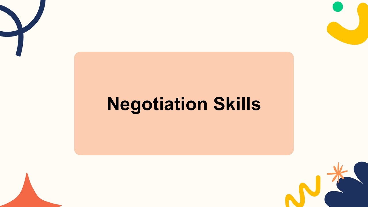 Negotiation Skills Presentation Template