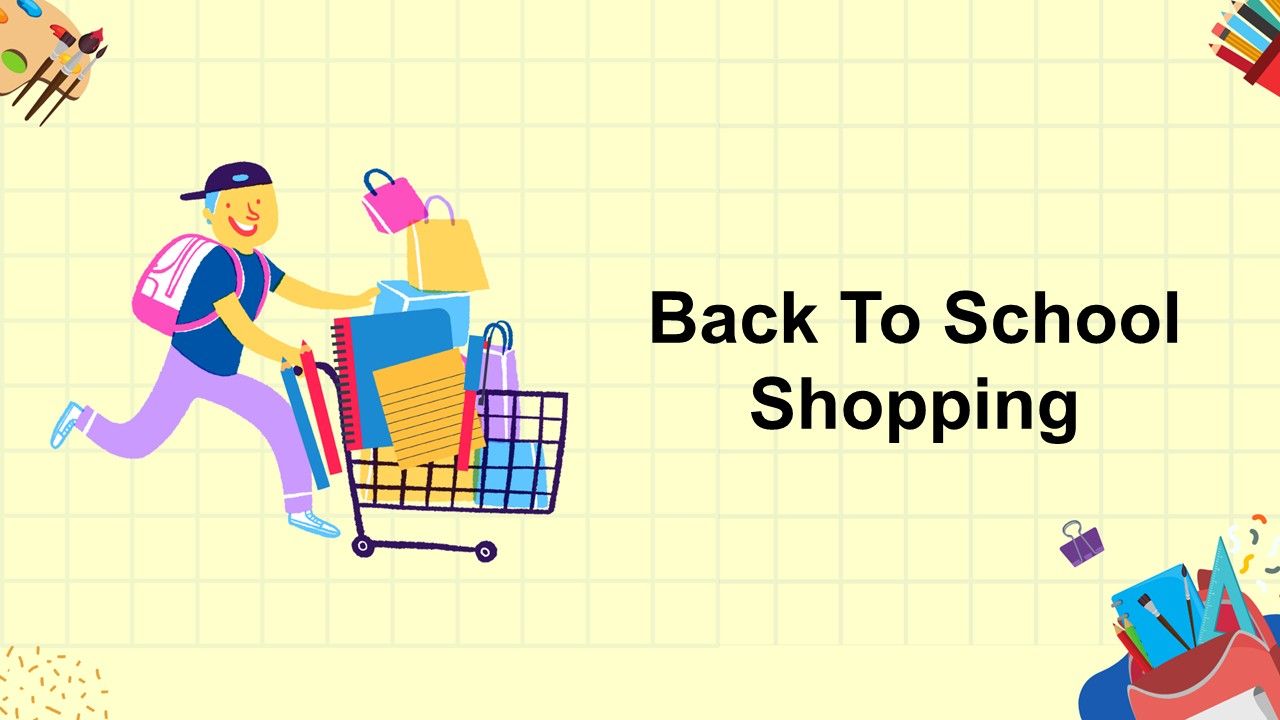 Back to School Shopping Presentation Template