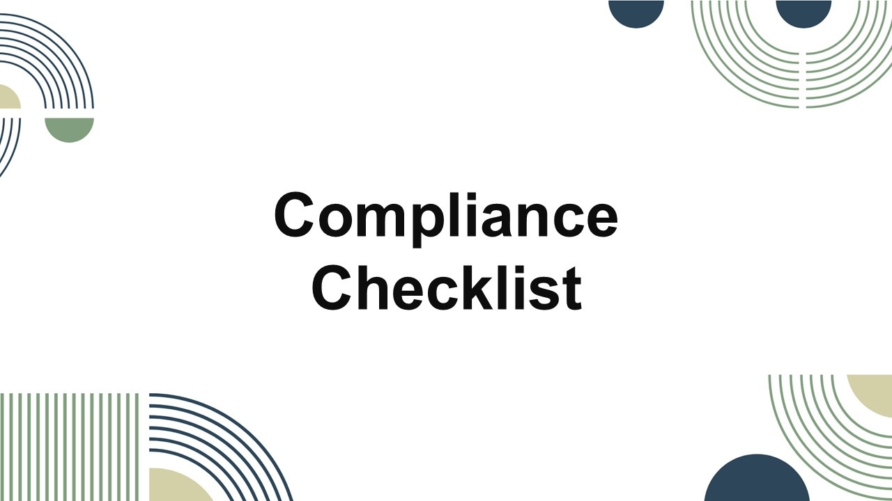 Compliance Checklist Presentation Template