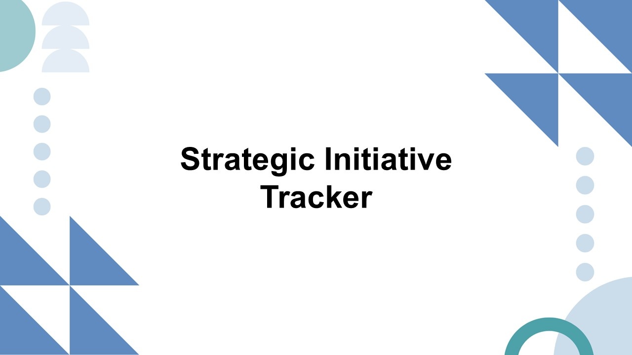 Strategic Initiative Tracker Presentation Template