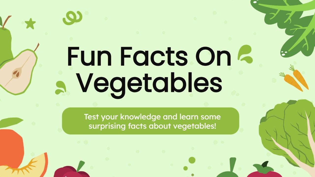 Fun Facts On Vegetables Presentation Templates