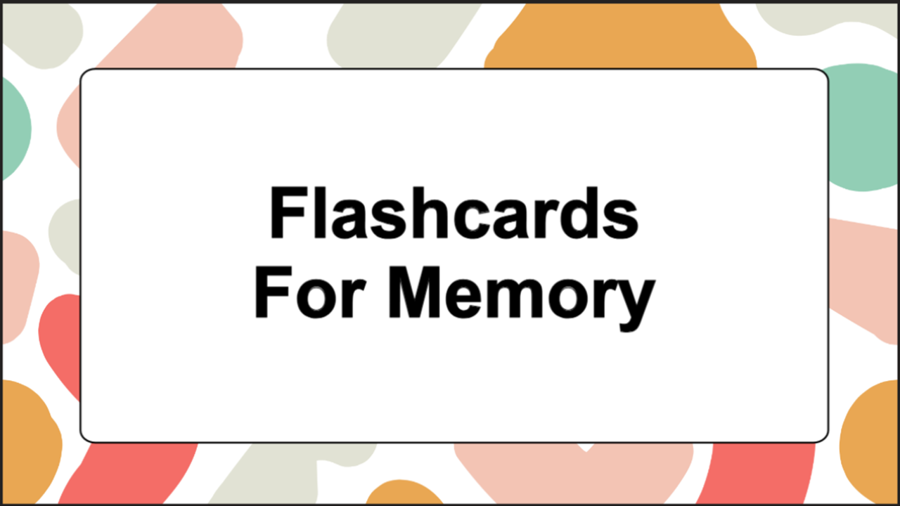 Flashcards For Memory Presentation Template