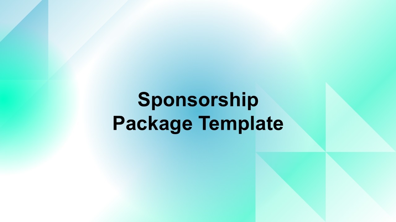 Sponsorship Package Presentation Template