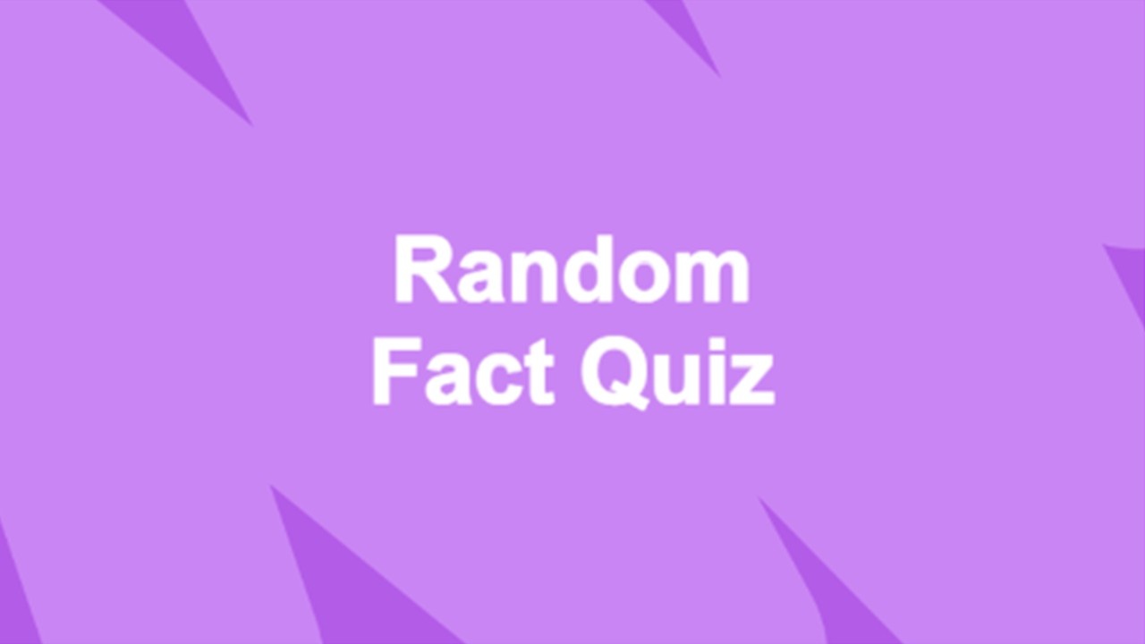 Random Fact Quiz Template