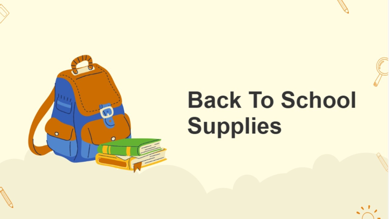 Back to School Supplies Presentation Templates