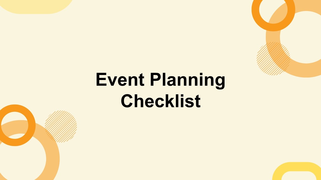 Event Planning Checklist Presentation Template