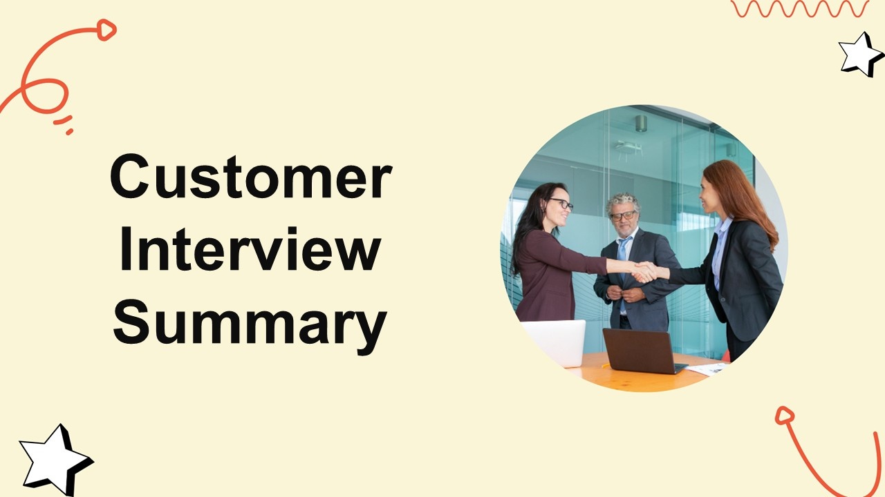 Customer Interview Summary Presentation Template