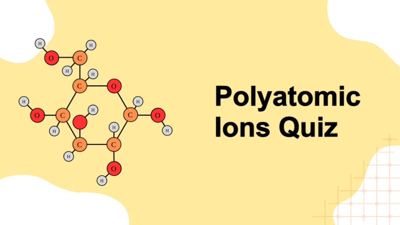 Polyatomic Ions Quiz Template