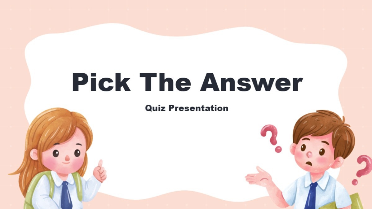 Pick The Answer Presentation Templates