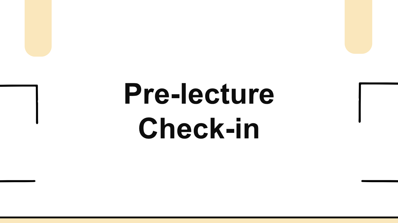 Pre-lecture Check-in Presentation Templates
