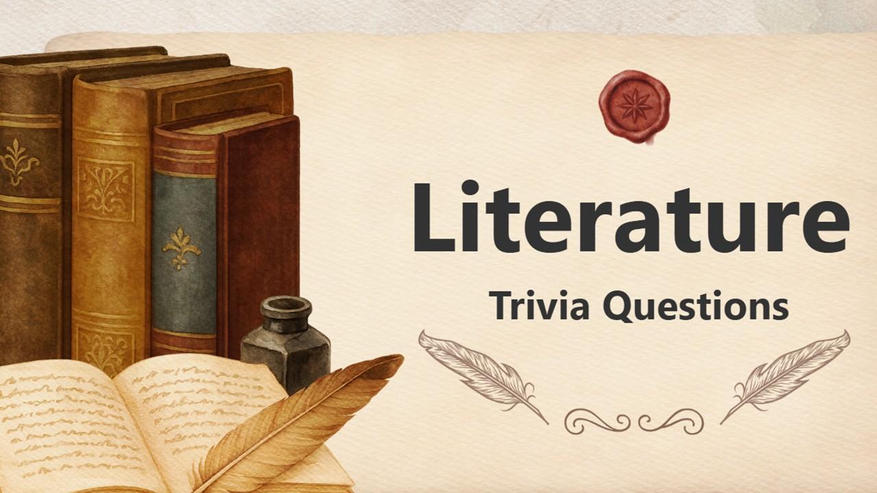 Literature Questions Trivia Presentation Templates