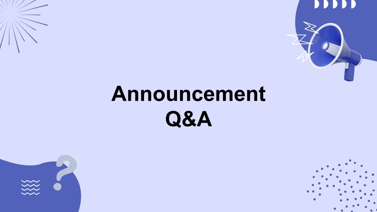 Announcement Q&A Presentation Templates
