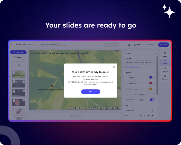 Slides ready to go