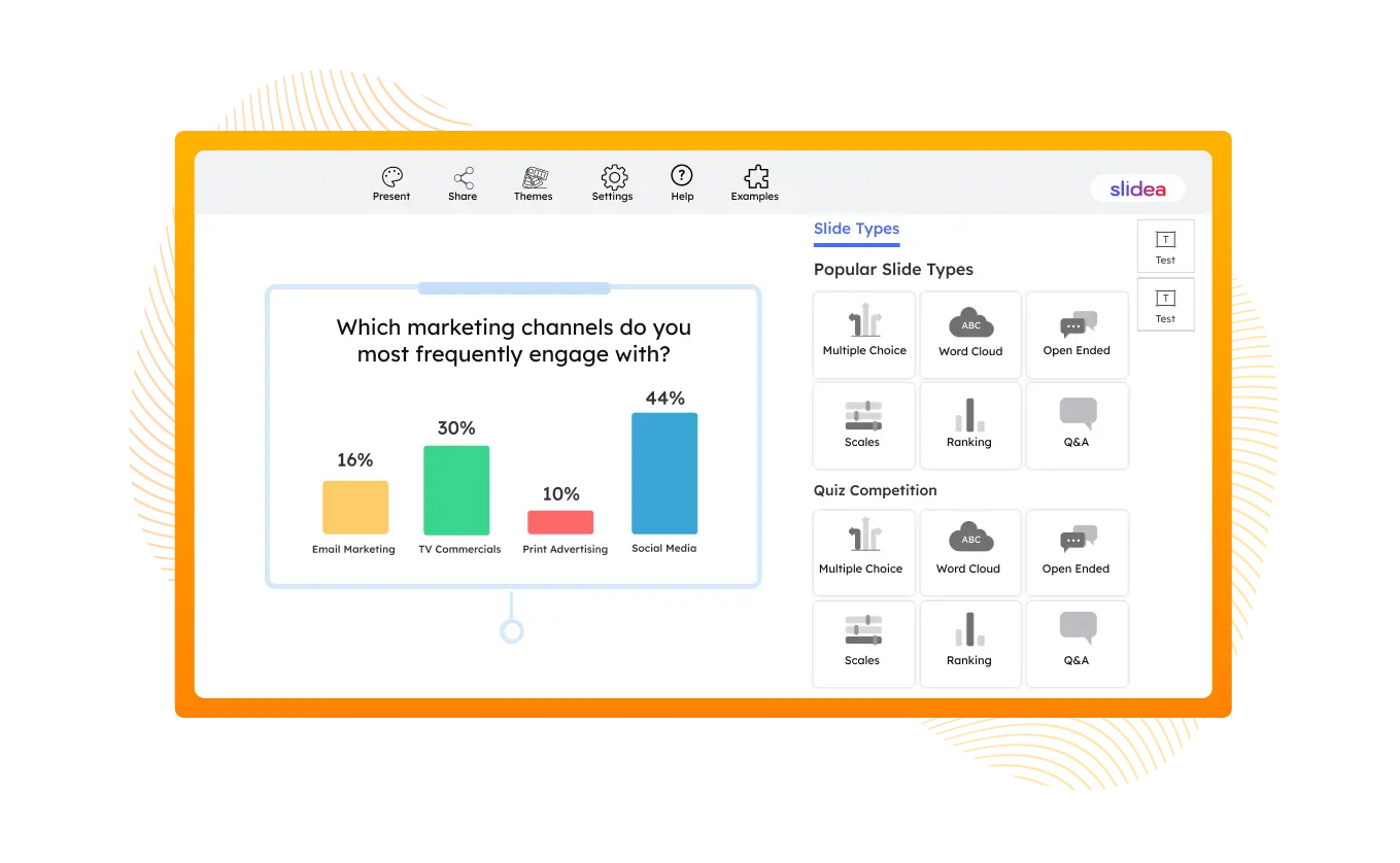 Select Poll Slide Interface