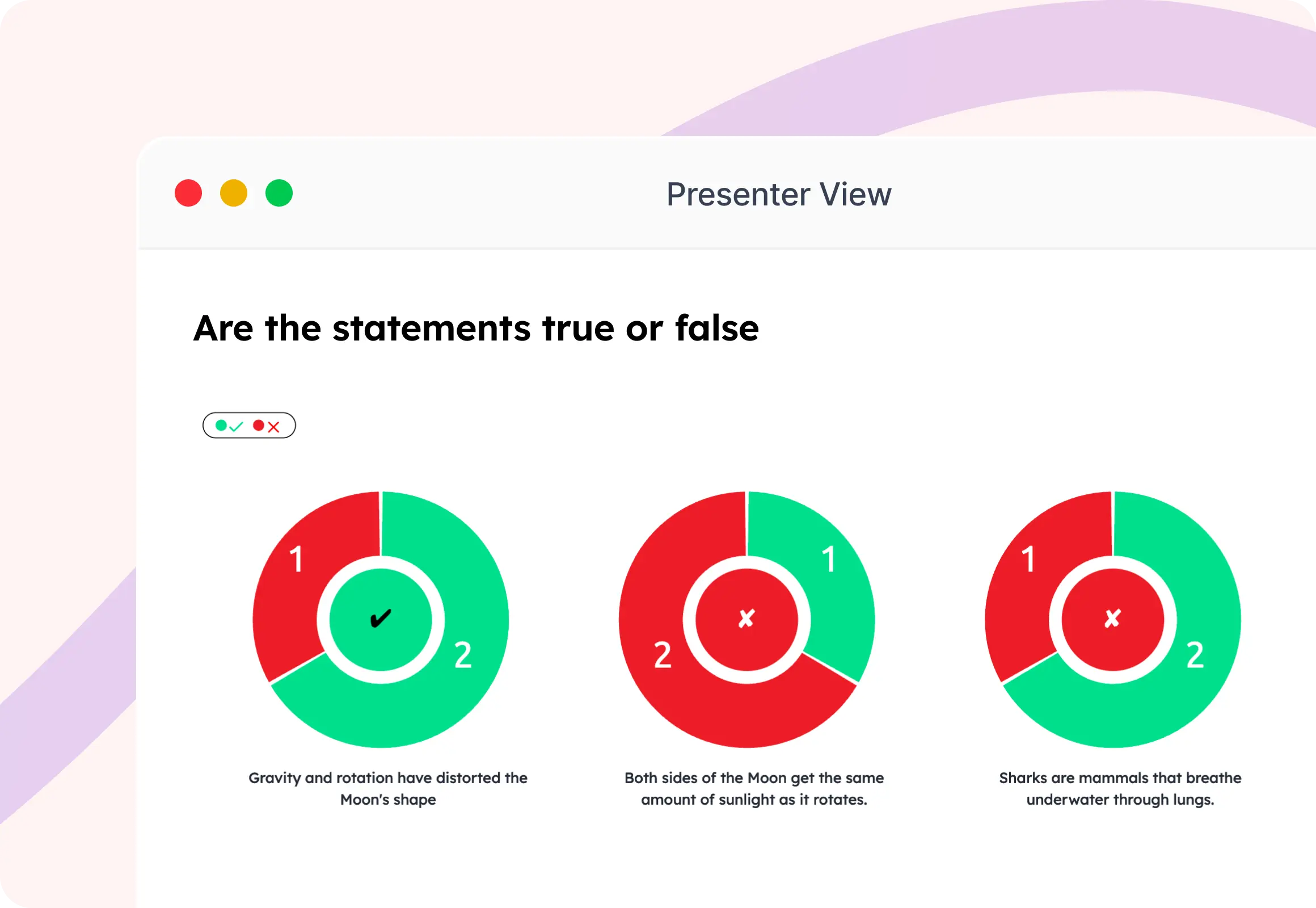 Truth or Lie poll presenter view