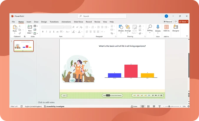 Presentation selection interface