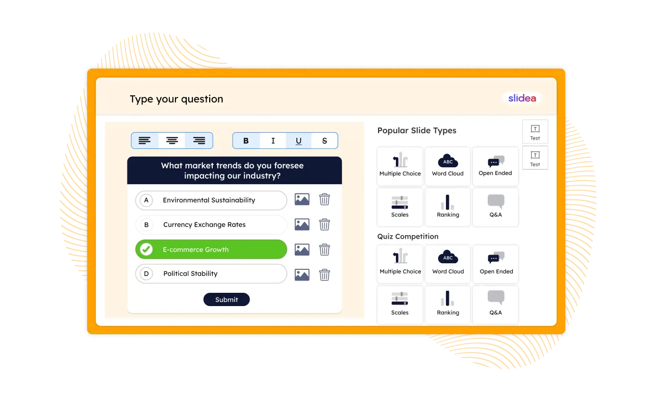 Select Poll Slide Interface