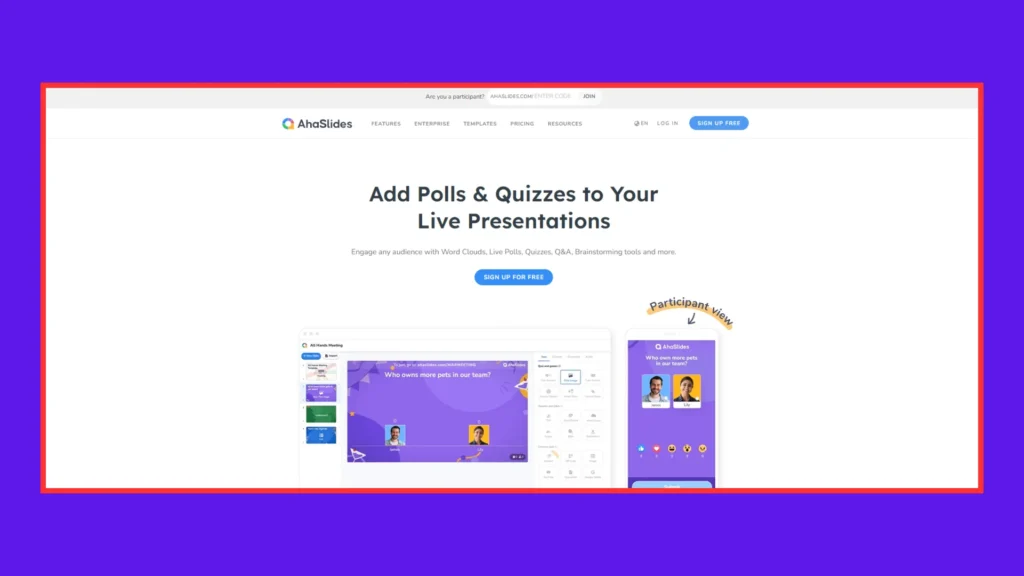 Ahaslides- Kahoot Alternatives