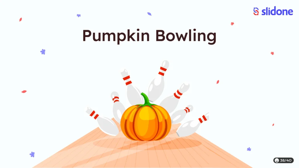 pumpkin bowling - fall festival games