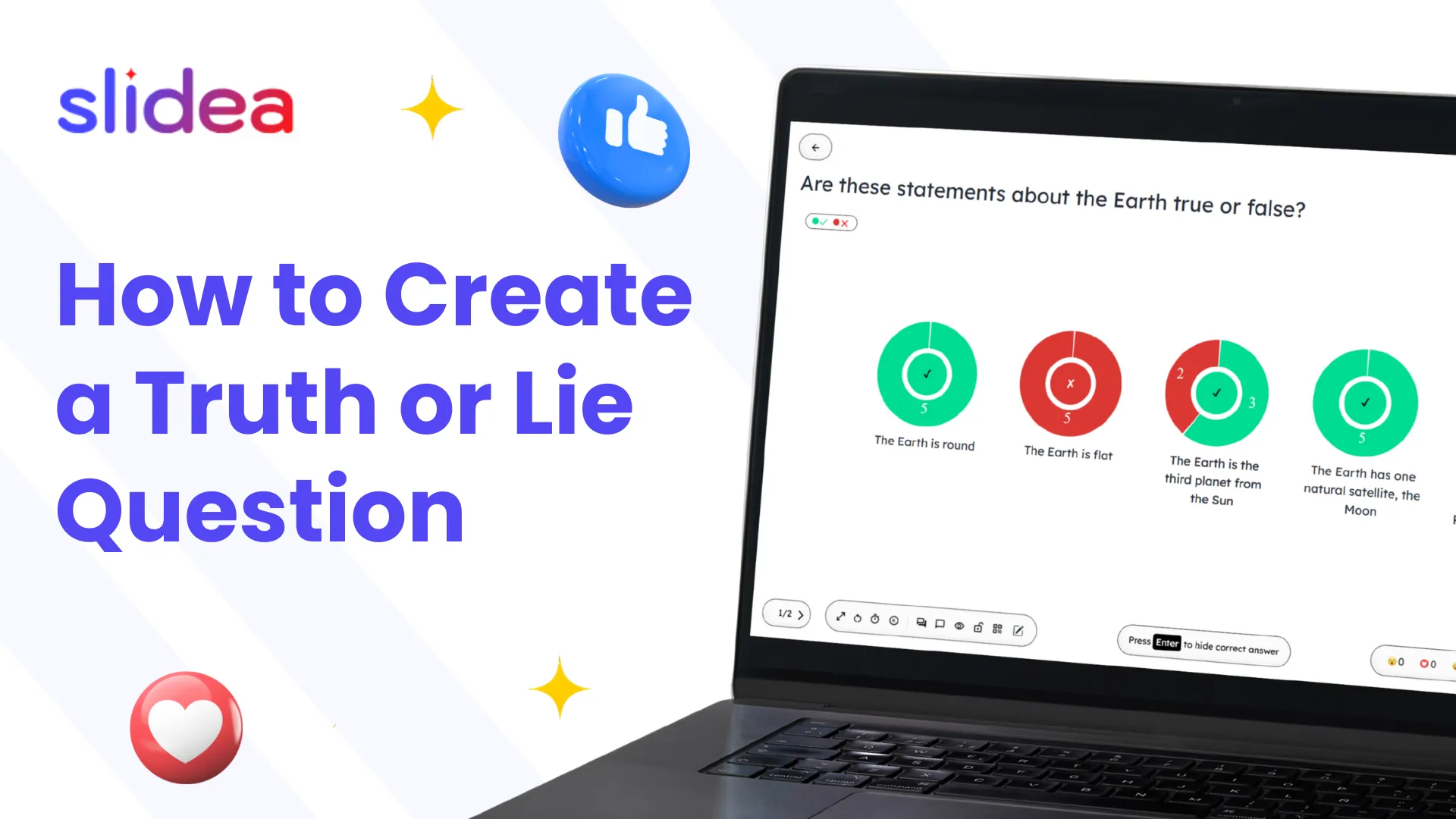 How to Create a Truth or Lie Question in Slidea