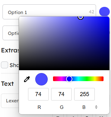 Choosing a options colors in the This or That question