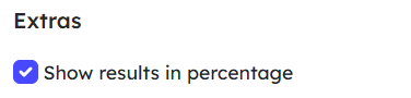 An option to show the This or That results in percentage