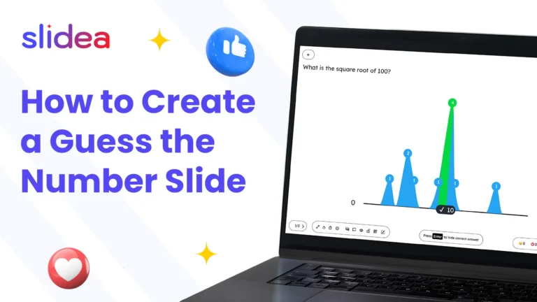 How to Create a Guess the Number Question in Slidea
