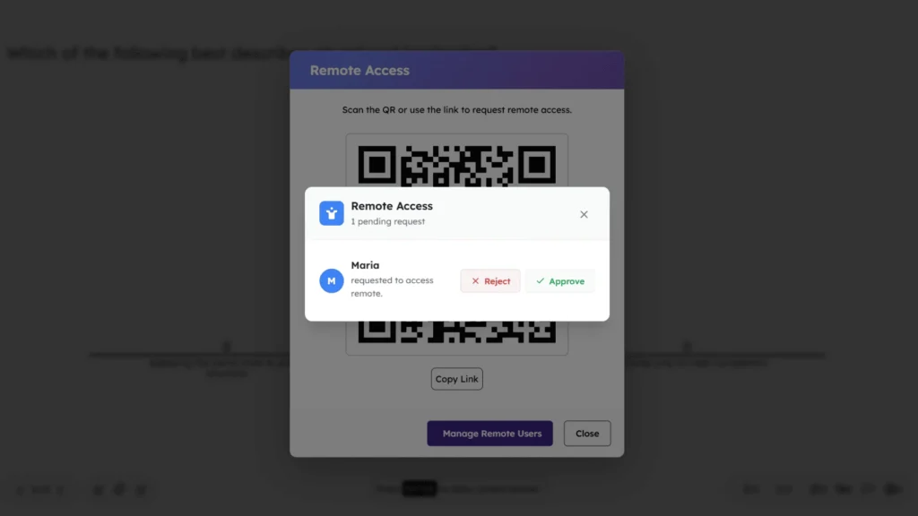 approve or reject access