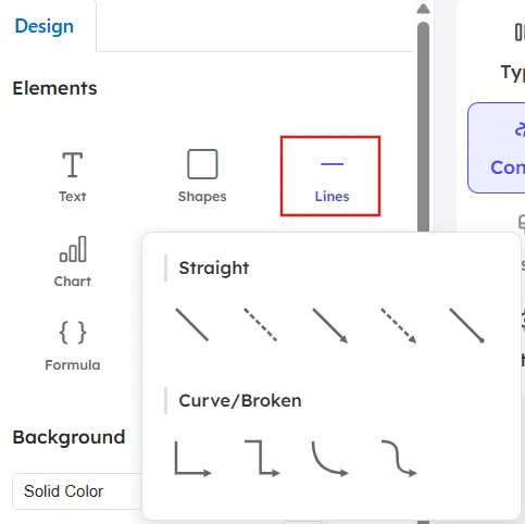 Adding lines in multimedia