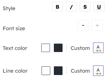 Formatting the style for the text in a scales question