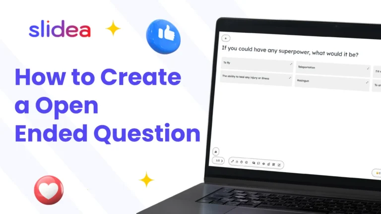 How to Create An Open Ended Question in Slidea