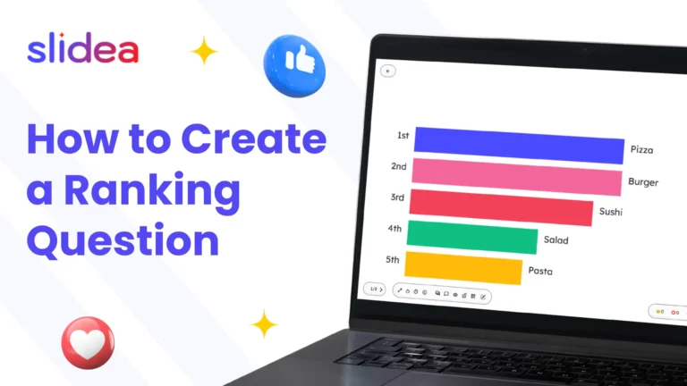 How to Create a Ranking Question in Slidea