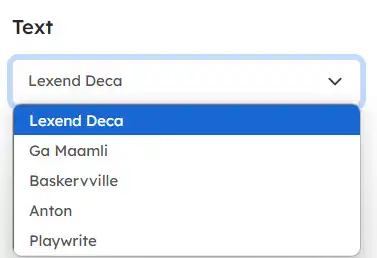 Setting a font style for the text in a open ended question
