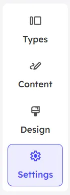 Settings tab in the Scales editor page of Slidea