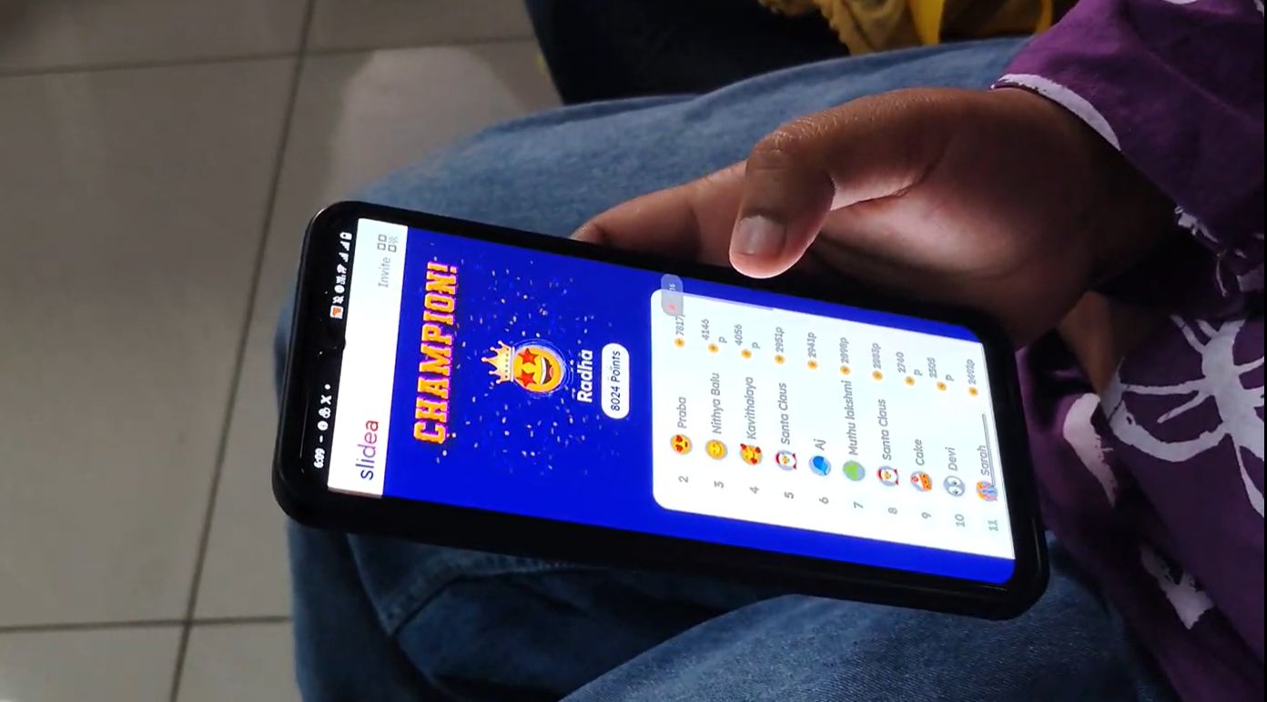 Quiz session – Slidea champion board