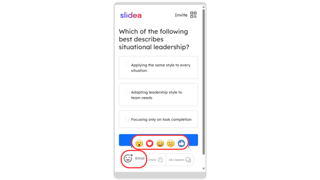 How Participants Send Reactions
